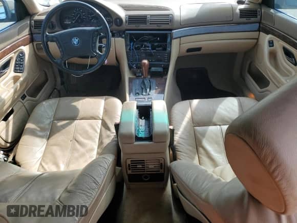 1998 BMW 7 Series 740i with VIN WBAGF8321WDL56870, listed as a Copart auction lot 80873115 with 183,873 mi miles and Salvage title. Bid and sale history available at DreamBid. Image 8.