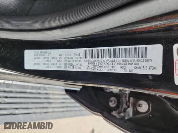 2019 Ram 1500 Longhorn with VIN 1C6SRFKTXKN839787, listed as a Copart auction lot 68684085 with 59,196 mi miles and Clean title. Bid and sale history available at DreamBid. Image 12.