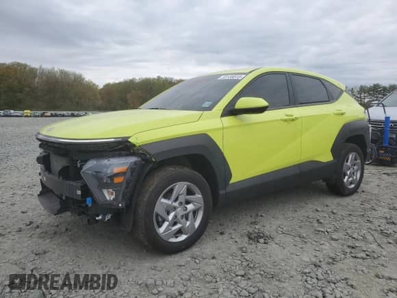 2024 Hyundai Kona SE с VIN KM8HACAB7RU154241, выставлен на аукционе Copart как лот 53139515 с пробегом 12 682 миль миль и Списание • Salvage title. История ставок и продаж доступна на DreamBid. Изображение 1.