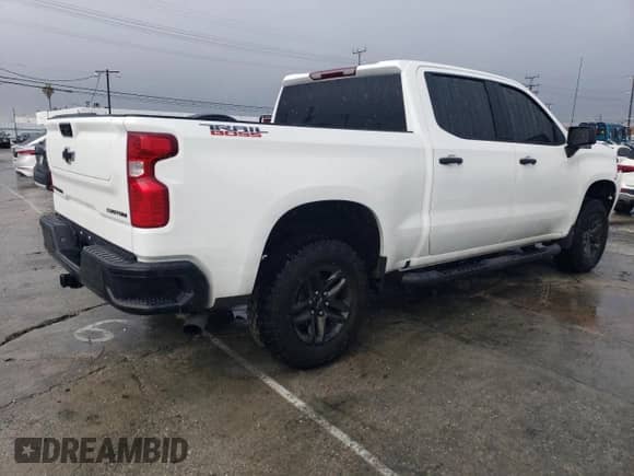 2024 Chevrolet Silverado 1500 Custom Trail Boss with VIN 3GCPDCEK1RG233344, listed as a Copart auction lot 44250765 with 5,906 mi miles and Salvage title. Bid and sale history available at DreamBid. Image 3.