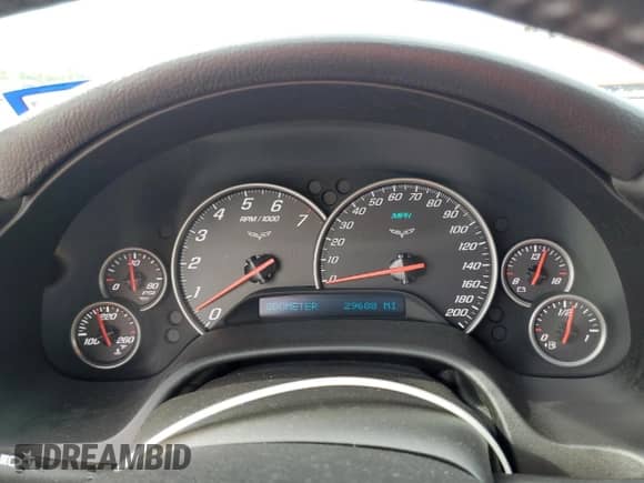 2008 Chevrolet Corvette with VIN 1G1YY25W385127420, listed as a Copart auction lot 76152974 with 29,688 mi miles and Salvage title. Bid and sale history available at DreamBid. Image 9.