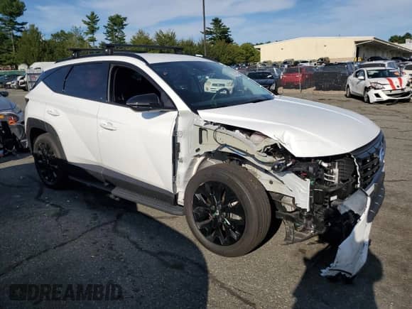2023 Hyundai Tucson XRT with VIN KM8JFCAE3PU219824, listed as a Copart auction lot 70881865 with 16,412 mi miles and Salvage title. Bid and sale history available at DreamBid. Image 4.