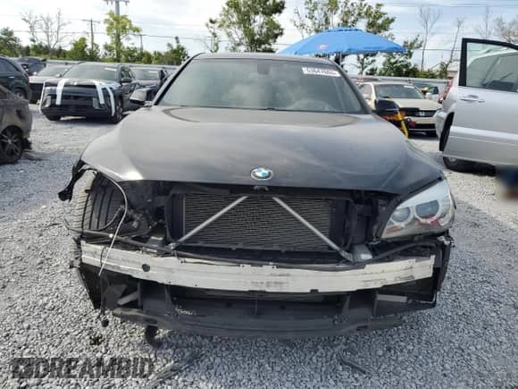 2014 BMW 7 Series 740Li with VIN WBAYE4C52ED138770, listed as a Copart auction lot 53647665 with 106,827 mi miles and Salvage title. Bid and sale history available at DreamBid. Image 5.