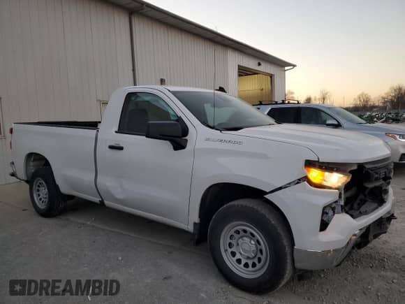 2024 Chevrolet Silverado 1500 Work Truck with VIN 3GCNAAEK9RG321756, listed as a Copart auction lot 82182574 with 8,911 mi miles and Salvage title. Bid and sale history available at DreamBid. Image 4.