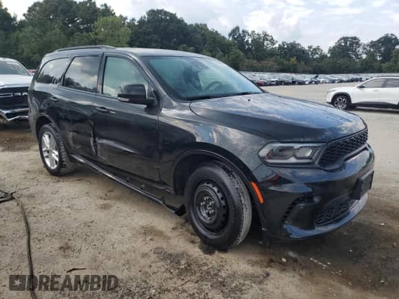 2024 Dodge Durango GT Plus z VIN 1C4RDJDG3RC192311, wystawiony jako Copart lot #81291145 z przebiegiem 50 595 mil mil oraz Czysty tytuł • Clean title. Historia ofert i sprzedaży dostępna na DreamBid. Obrazek 4.