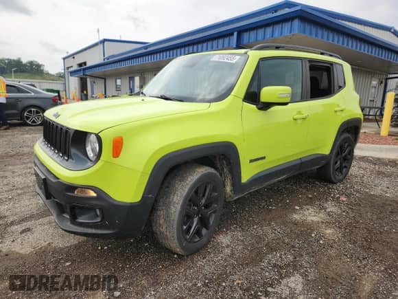 2017 Jeep Renegade Altitude with VIN ZACCJBBBXHPF05103, listed as a Copart auction lot 71092455 with 101,972 mi miles and Non repairable. Bid and sale history available at DreamBid. Image 1.