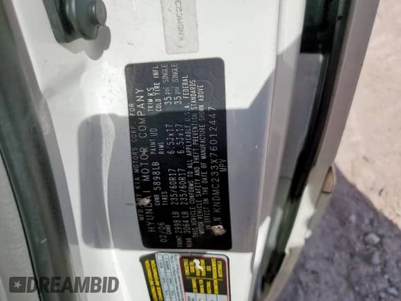 2007 Hyundai Entourage GLS с VIN KNDMC233X76012447, выставлен на аукционе Copart как лот 81845985 с пробегом 234 343 миль миль и Списание • Salvage title. История ставок и продаж доступна на DreamBid. Изображение 13.