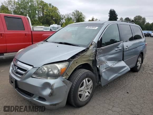 2007 Honda Odyssey EX с VIN 5FNRL38497B072950, выставлен на аукционе Copart как лот 80343045 с пробегом 137 170 миль миль и Списание • Salvage title. История ставок и продаж доступна на DreamBid. Изображение 1.