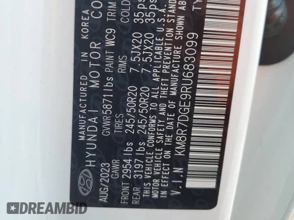 2024 Hyundai Palisade Calligraphy с VIN KM8R7DGE9RU683099, выставлен на аукционе Copart как лот 69685375 с пробегом 33 681 миль миль и Чистый • Clean title. История ставок и продаж доступна на DreamBid. Изображение 14.