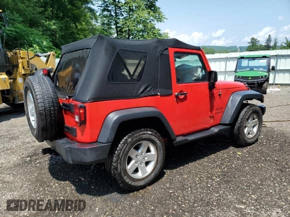 2016 Jeep Wrangler Sport with VIN 1C4AJWAGXGL345853, listed as a Copart auction lot 63630825 with 57,453 mi miles and Salvage title. Bid and sale history available at DreamBid. Image 3.
