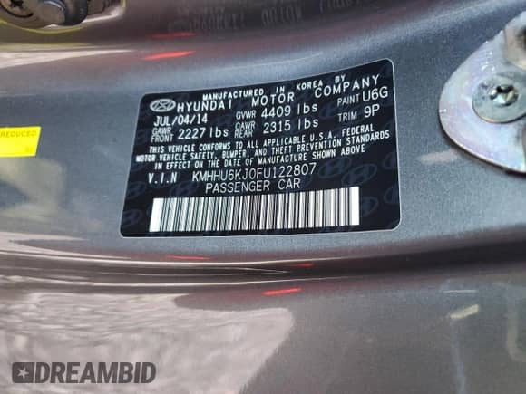 2015 Hyundai Genesis Coupe Ultimate с VIN KMHHU6KJ0FU122807, выставлен на аукционе Copart как лот 86907294 с пробегом 97 005 миль миль и Списание • Salvage title. История ставок и продаж доступна на DreamBid. Изображение 12.
