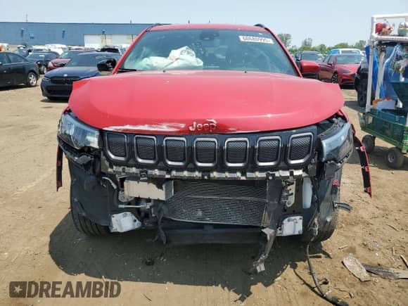 2022 Jeep Compass (RED) Edition with VIN 3C4NJDCB0NT197818, listed as a Copart auction lot 60680995 with 36,828 mi miles and Salvage title. Bid and sale history available at DreamBid. Image 5.