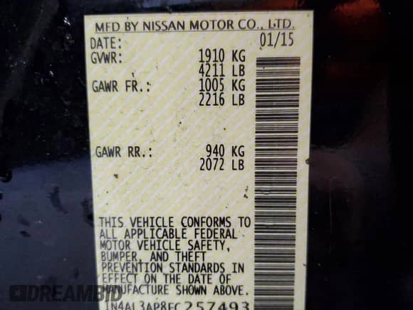 2015 Nissan Altima SV with VIN 1N4AL3AP8FC257493, listed as a Copart auction lot 86632295 with 138,757 mi miles and Clean title. Bid and sale history available at DreamBid. Image 12.