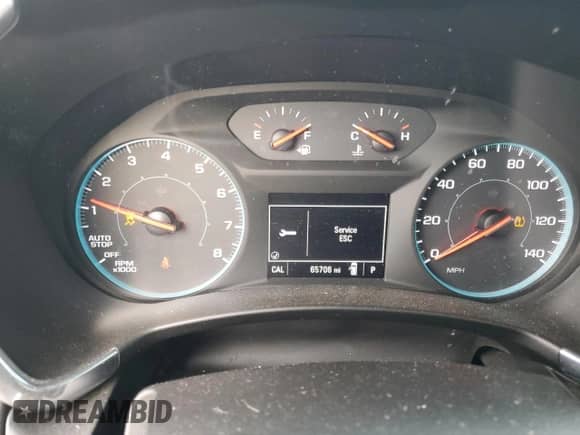 2020 Chevrolet Equinox LS with VIN 3GNAXHEV2LS654568, listed as a Copart auction lot 87650555 with 65,706 mi miles and Salvage title. Bid and sale history available at DreamBid. Image 9.