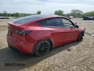2022 Tesla Model Y Long Range with VIN 7SAYGDEE2NF386233, listed as a Copart auction lot 53040704 with 41,766 mi miles and Salvage title. Bid and sale history available at DreamBid. Image 3.