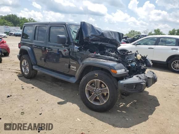 2022 Jeep Wrangler Unlimited Sahara с VIN 1C4HJXEN1NW245102, выставлен на аукционе Copart как лот 63189365 с пробегом 64 766 миль миль и Списание • Salvage title. История ставок и продаж доступна на DreamBid. Изображение 4.