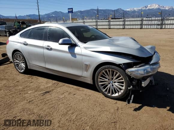 2015 BMW 4 Series 435i xDrive with VIN WBA4B3C53FGV48544, listed as a Copart auction lot 47663145 with 89,916 mi miles and Salvage title. Bid and sale history available at DreamBid. Image 4.