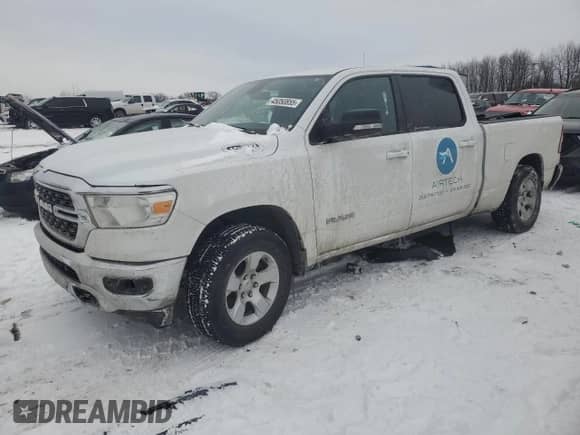 2022 Ram 1500 Big Horn with VIN 1C6RRFMGXNN474532, listed as a Copart auction lot 45050855 with 35,911 mi miles and Non repairable. Bid and sale history available at DreamBid. Image 1.