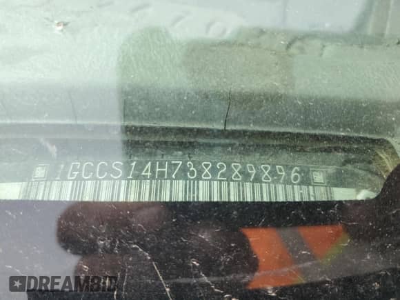 2003 Chevrolet S-10 LS with VIN 1GCCS14H738289896, listed as a Copart auction lot 50139185 with 182,869 mi miles and Salvage title. Bid and sale history available at DreamBid. Image 12.