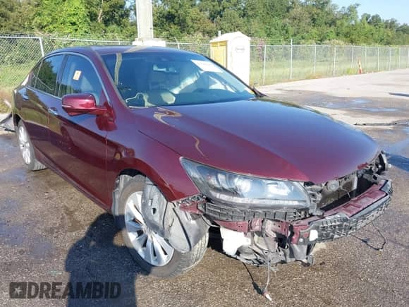 2015 Honda Accord EX-L z VIN 1HGCR3F88FA036640, wystawiony jako IAAI lot #43249467 z przebiegiem Nie podano mil oraz . Historia ofert i sprzedaży dostępna na DreamBid. Obrazek 1.