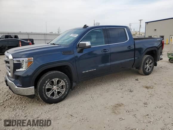 2021 GMC Sierra 1500 SLE with VIN 3GTP9BEK3MG109998, listed as a Copart auction lot 71295624 with 62,017 mi miles and Non repairable. Bid and sale history available at DreamBid. Image 1.