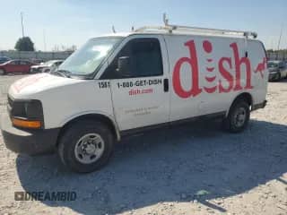 2015 Chevrolet Express Cargo z VIN 1GCWGFCF0F1263052, wystawiony jako Copart lot #81043085 z przebiegiem 295 599 mil mil oraz Czysty tytuł • Clean title. Historia ofert i sprzedaży dostępna na DreamBid. Obrazek 1.