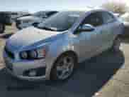 2015 Chevrolet Sonic LTZ with VIN 1G1JE5SBXF4100957, listed as a Copart auction lot 46515715 with 117,258 mi miles and Clean title. Bid and sale history available at DreamBid. Image 1.