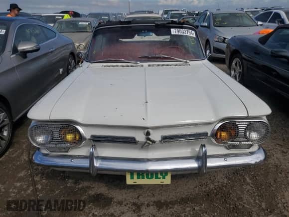 1962 Chevrolet Corvair with VIN 20967W317159, listed as a Copart auction lot 79033794 with 2,532 mi miles and Non repairable. Bid and sale history available at DreamBid. Image 5.