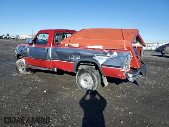 1991 Dodge D/W 250 with VIN 1B7KM26C6MS324400, listed as a Copart auction lot 79050444 with 220,899 mi miles and Salvage title. Bid and sale history available at DreamBid. Image 2.