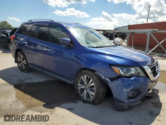 2018 Nissan Pathfinder SV with VIN 5N1DR2MNXJC673589, listed as a Copart auction lot 83897515 with 134,902 mi miles and Salvage title. Bid and sale history available at DreamBid. Image 4.