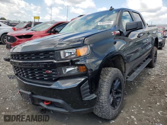 2022 Chevrolet Silverado 1500 Custom Trail Boss z VIN 1GCPYCEK1NZ232886, wystawiony jako Copart lot #67035484 z przebiegiem 37 429 mil mil oraz Szkoda całkowita • Salvage title. Historia ofert i sprzedaży dostępna na DreamBid. Obrazek 1.