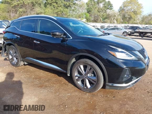 2024 Nissan Murano Platinum with VIN 5N1AZ2DJ0RC112278, listed as a IAAI auction lot 41882484 with 21,413 mi miles and . Bid and sale history available at DreamBid. Image 1.
