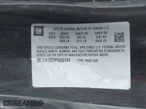 2015 Chevrolet Camaro LS с VIN 2G1FB1E33F9302404, выставлен на аукционе IAAI как лот 43192828 с пробегом 107 137 миль миль и . История ставок и продаж доступна на DreamBid. Изображение 9.