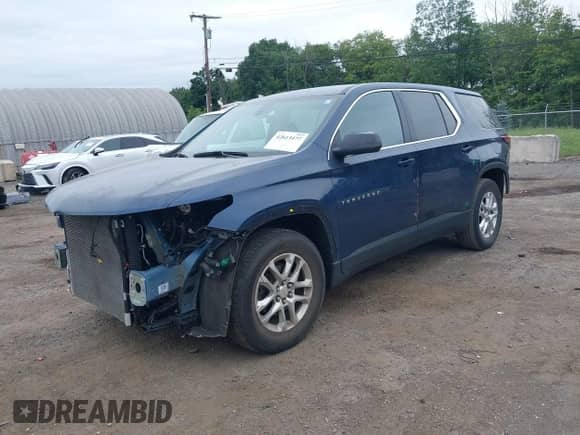 2023 Chevrolet Traverse LS with VIN 1GNEVFKW6PJ205314, listed as a IAAI auction lot 42613477 with 54,394 mi miles and . Bid and sale history available at DreamBid. Image 2.