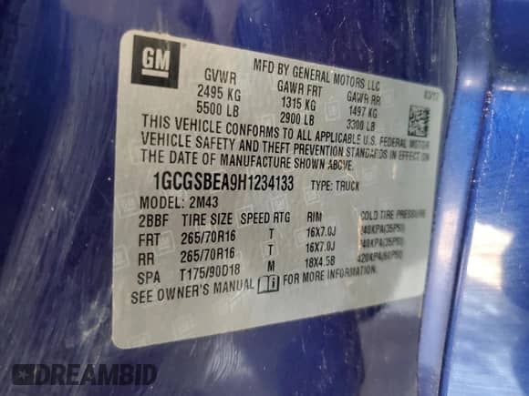 2017 Chevrolet Colorado 2WD WT с VIN 1GCGSBEA9H1234133, выставлен на аукционе Copart как лот 82511265 с пробегом 113 349 миль миль и Чистый • Clean title. История ставок и продаж доступна на DreamBid. Изображение 12.