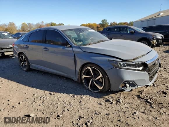 2022 Honda Accord Sport z VIN 1HGCV1F37NA122265, wystawiony jako Copart lot #90078395 z przebiegiem Nie podano mil oraz Czysty tytuł • Clean title. Historia ofert i sprzedaży dostępna na DreamBid. Obrazek 4.