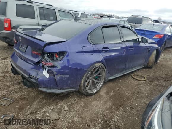2022 BMW M3 Competition xDrive z VIN WBS43AY04NFN16250, wystawiony jako Copart lot #51122025 z przebiegiem 18 201 mil mil oraz Szkoda całkowita • Salvage title. Historia ofert i sprzedaży dostępna na DreamBid. Obrazek 3.