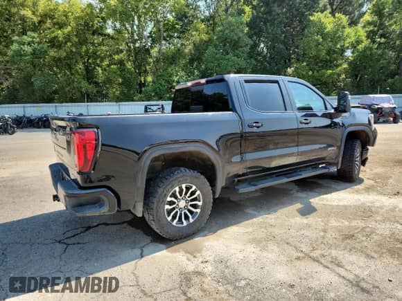 2019 GMC Sierra 1500 AT4 with VIN 1GTP9EEDXKZ219267, listed as a Copart auction lot 80254475 with 112,371 mi miles and Salvage title. Bid and sale history available at DreamBid. Image 3.
