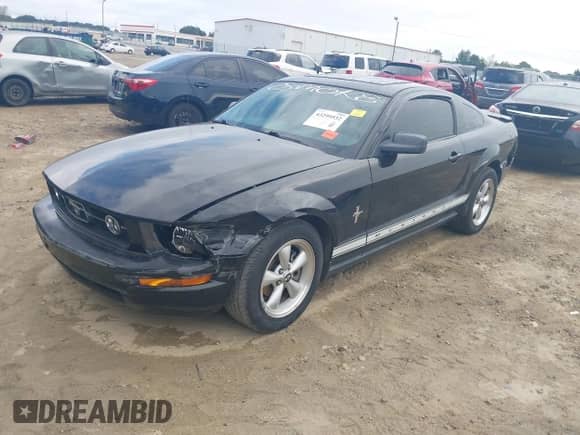 2008 Ford Mustang Deluxe with VIN 1ZVHT80N385120195, listed as a IAAI auction lot 43299532 with 158,044 mi miles and . Bid and sale history available at DreamBid. Image 2.