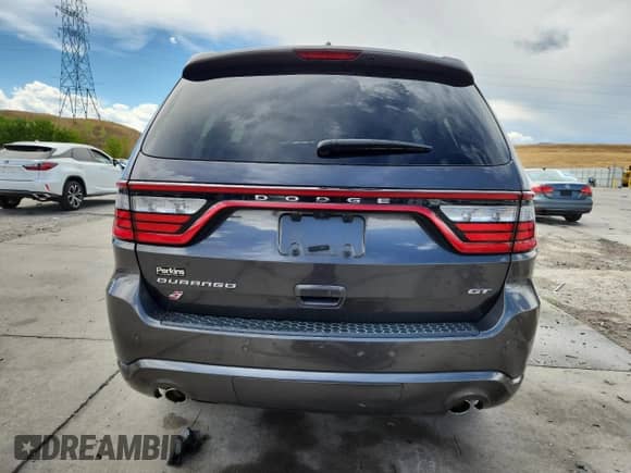 2019 Dodge Durango GT Plus with VIN 1C4RDJDG5KC651747, listed as a Copart auction lot 80026205 with 59,833 mi miles and Salvage title. Bid and sale history available at DreamBid. Image 6.