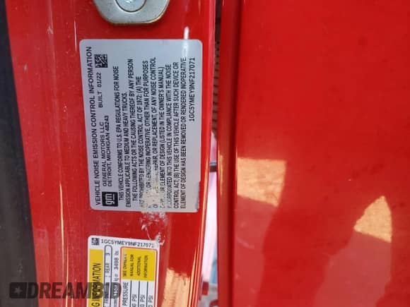 2022 Chevrolet Silverado 2500HD Custom с VIN 1GC5YMEY9NF217071, выставлен на аукционе Copart как лот 84622555 с пробегом 105 379 миль миль и Списание • Salvage title. История ставок и продаж доступна на DreamBid. Изображение 13.