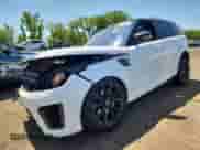 2021 Land Rover Range Rover Sport SVR with VIN SALWZ2RE3MA769580, listed as a Copart auction lot 68108755 with 50,363 mi miles and Salvage title. Bid and sale history available at DreamBid. Image 1.