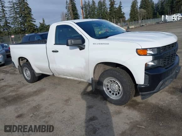 2021 Chevrolet Silverado 1500 Work Truck z VIN 3GCNWAEKXMG273176, wystawiony jako IAAI lot #41632014 z przebiegiem 99 075 mil mil oraz . Historia ofert i sprzedaży dostępna na DreamBid. Obrazek 1.