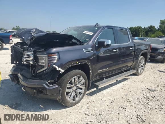 2023 GMC Sierra 1500 Denali z VIN 3GTUUGED7PG111838, wystawiony jako Copart lot #63683155 z przebiegiem Nie podano mil oraz Czysty tytuł • Clean title. Historia ofert i sprzedaży dostępna na DreamBid. Obrazek 1.