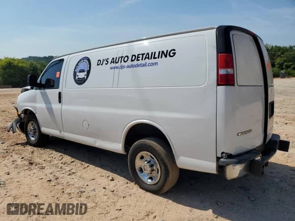 2019 Chevrolet Express Cargo with VIN 1GCWGAFG9K1263827, listed as a Copart auction lot 61273885 with 216,073 mi miles and Salvage title. Bid and sale history available at DreamBid. Image 2.