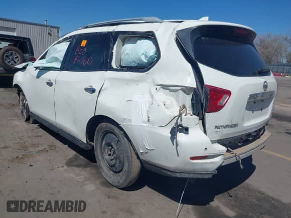 2019 Nissan Pathfinder SV with VIN 5N1DR2MM9KC600352, listed as a IAAI auction lot 41962641 with Not provided miles and . Bid and sale history available at DreamBid. Image 3.