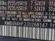 2018 Hyundai Santa Fe Limited Ultimate z VIN KM8SR4HF2JU268147, wystawiony jako IAAI lot #41775064 z przebiegiem 122 488 mil mil oraz . Historia ofert i sprzedaży dostępna na DreamBid. Obrazek 9.