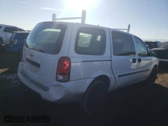 2008 Chevrolet Uplander LS Fleet z VIN 1GBDV13W68D109239, wystawiony jako Copart lot #80692704 z przebiegiem 107 206 mil mil oraz Szkoda całkowita • Salvage title. Historia ofert i sprzedaży dostępna na DreamBid. Obrazek 3.