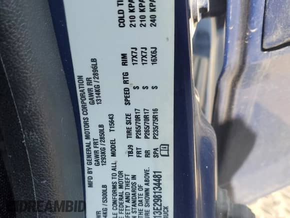 2009 Chevrolet Colorado 1LT с VIN 1GCDT13E298134481, выставлен на аукционе Copart как лот 48563925 с пробегом 125 188 миль миль и Списание • Salvage title. История ставок и продаж доступна на DreamBid. Изображение 13.