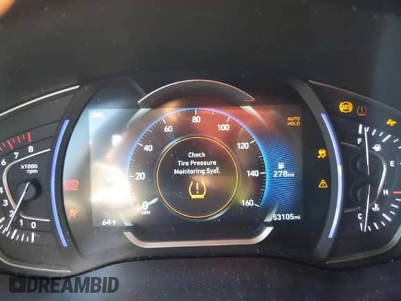 2019 Hyundai Santa Fe Ultimate with VIN 5NMS53AA1KH010560, listed as a Copart auction lot 87085925 with 53,105 mi miles and Salvage title. Bid and sale history available at DreamBid. Image 9.